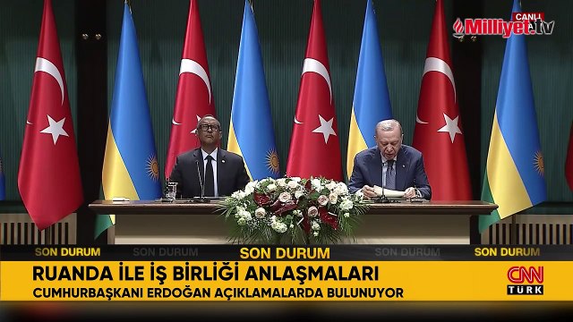 Ruanda Cumhurbaşkanı Türkiye'de! Cumhurbaşkanı Erdoğan'dan önemli açıklamalar