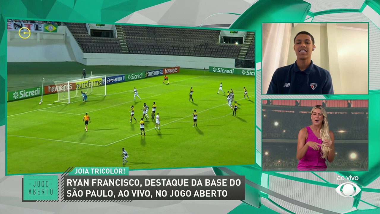 Ryan Francisco, do São Paulo, ‘reage’ às reações das cavadinhas na Copinha