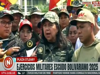 A/J Carmen Meléndez destaca el éxito de la jornada del ejercicio militar Escudo Bolivariano 2025