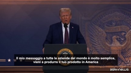 Trump a Davos: "Venite a produrre negli Usa, vi abbassiamo le tasse"