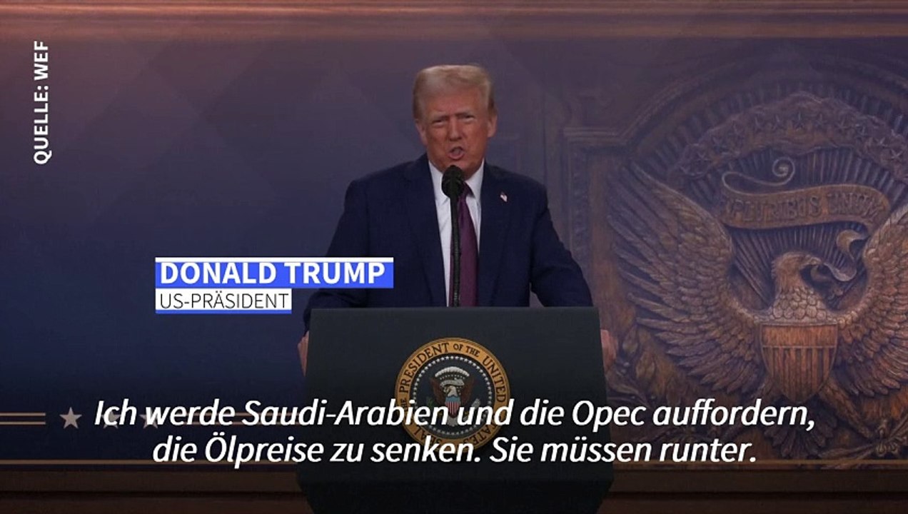 Trump ruft Öl-Staaten zu Preissenkungen auf