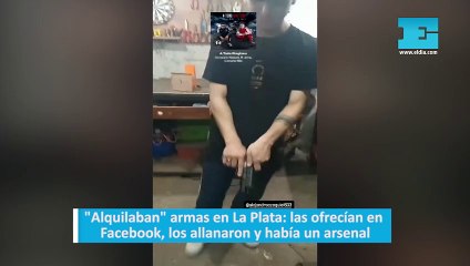 "Alquilaban" armas en La Plata: las ofrecían en Facebook, los allanaron y había un arsenal