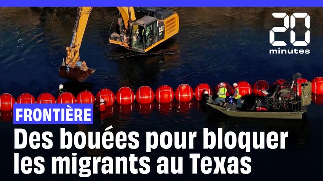 Frontière : Une barrière de bouées pour empêcher les migrants de passer au Texas