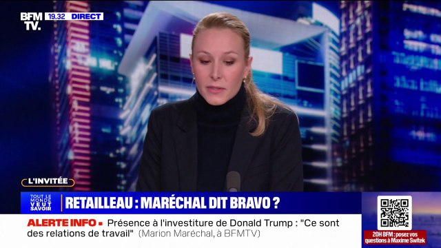 Félicitations de Bruno Retailleau au collectif Némésis: Je trouve que c'est une position courageuse et je partage ses félicitations , déclare Marion Maréchal, députée européenne