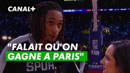 Devin Vassell "fallait qu'on gagne à Paris"