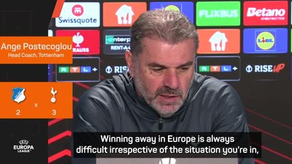 Postecoglou praises Tottenham's 'unbelievable effort' in Hoffenheim win