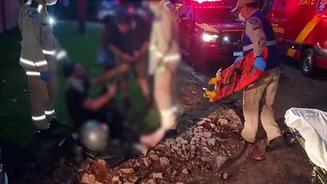 Acidente entre duas motos deixa três feridos no Claudete