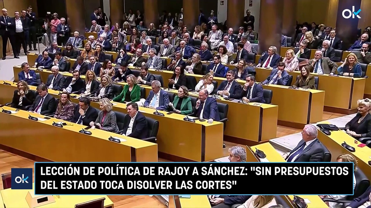 Lección de política de Rajoy a Sánchez. "Sin Presupuestos del Estado toca disolver las Cortes"