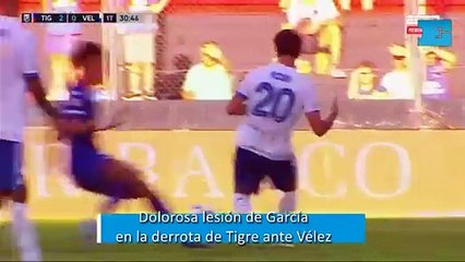 Dolorosa lesión de García en la derrota de Tigre ante Vélez