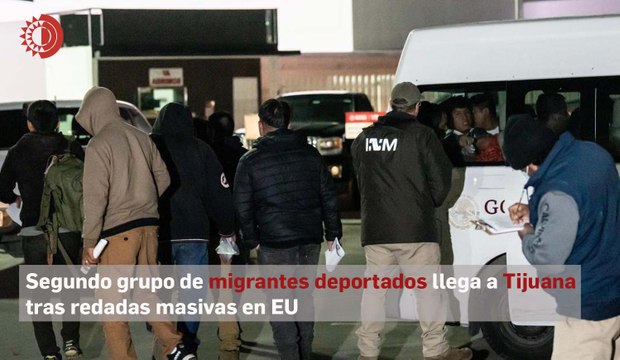 Segundo grupo de migrantes deportados llega a Tijuana tras redadas masivas en EU