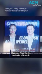 'Heil Tesla': Musk's straight-arm salute projected onto German Tesla factory