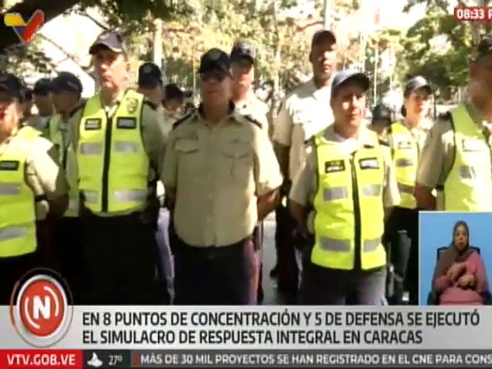 Caracas | Funcionarios de distintas instituciones participan en ejercicio Escudo Bolivariano 2025