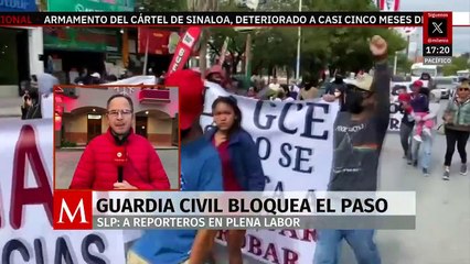 Guardia Civil bloquea paso a reporteros en plena labor en San Luis Potosí