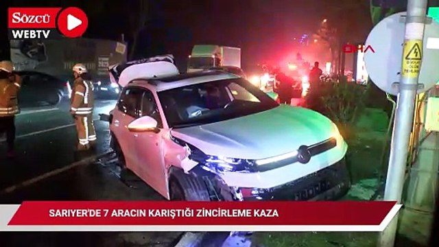 Sarıyer'de 7 aracın karıştığı zincirleme kaza: 3 yaralı