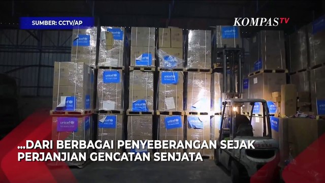 Deretan Truk Bantuan Mengalir ke Gaza di Hari ke-4 Gencatan Senjata