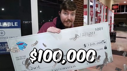 Offering People $100,000 To Quite Their Job | Mr Beast |