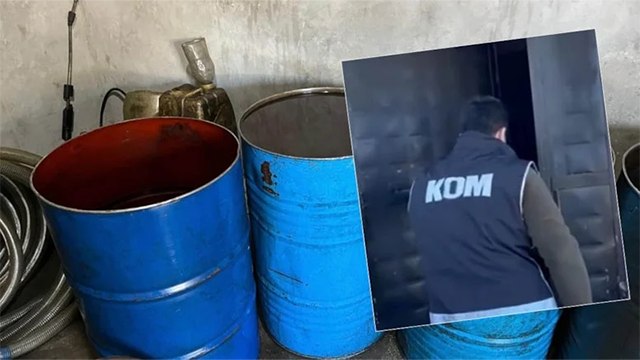 Adana'da depoya baskın: 550 litre ele geçirildi