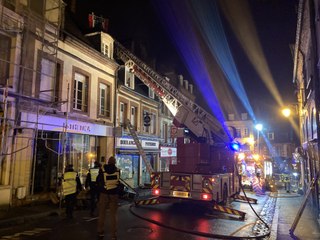 Incendie à L'Aigle, en centre-ville.