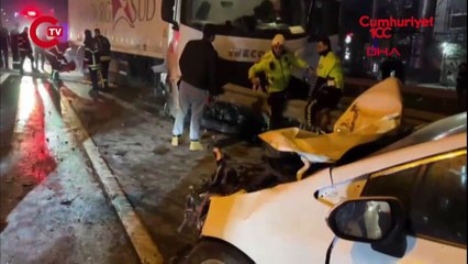 Kocaeli'nde zincirleme kaza: Yaralılar var!