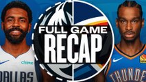 Game Recap: Mavericks 121, Thunder 115