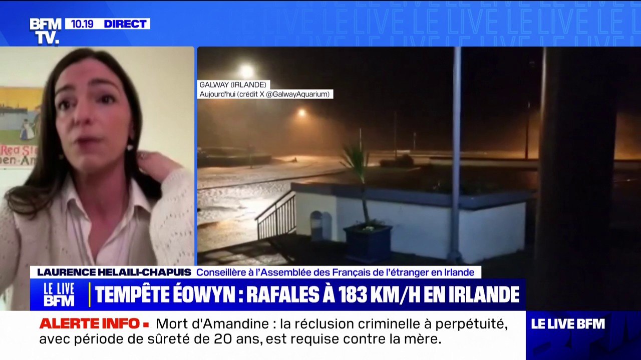 Tempête Éowyn: "750.000 foyers en Irlande sont privés d'électricité", indique Laurence Helaili-Chapuis, conseillère à l'Assemblée des Français de l'étranger en Irlande