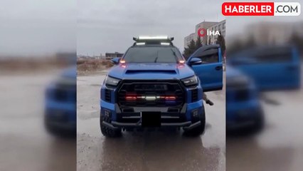 Arazi Aracına Çakar Lamba Taktıran Sürücüye 161 Bin Lira Ceza