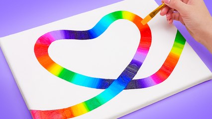 Paysage facile + Dessin de cadre en forme de cœur 🌄💖 Astuces artistiques impressionnantes