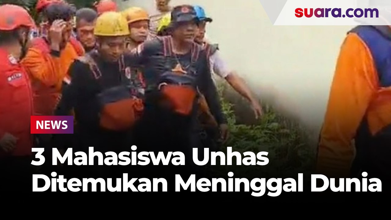 3 Mahasiswa Unhas Ditemukan Meninggal di Sungai Pattunuang Maros