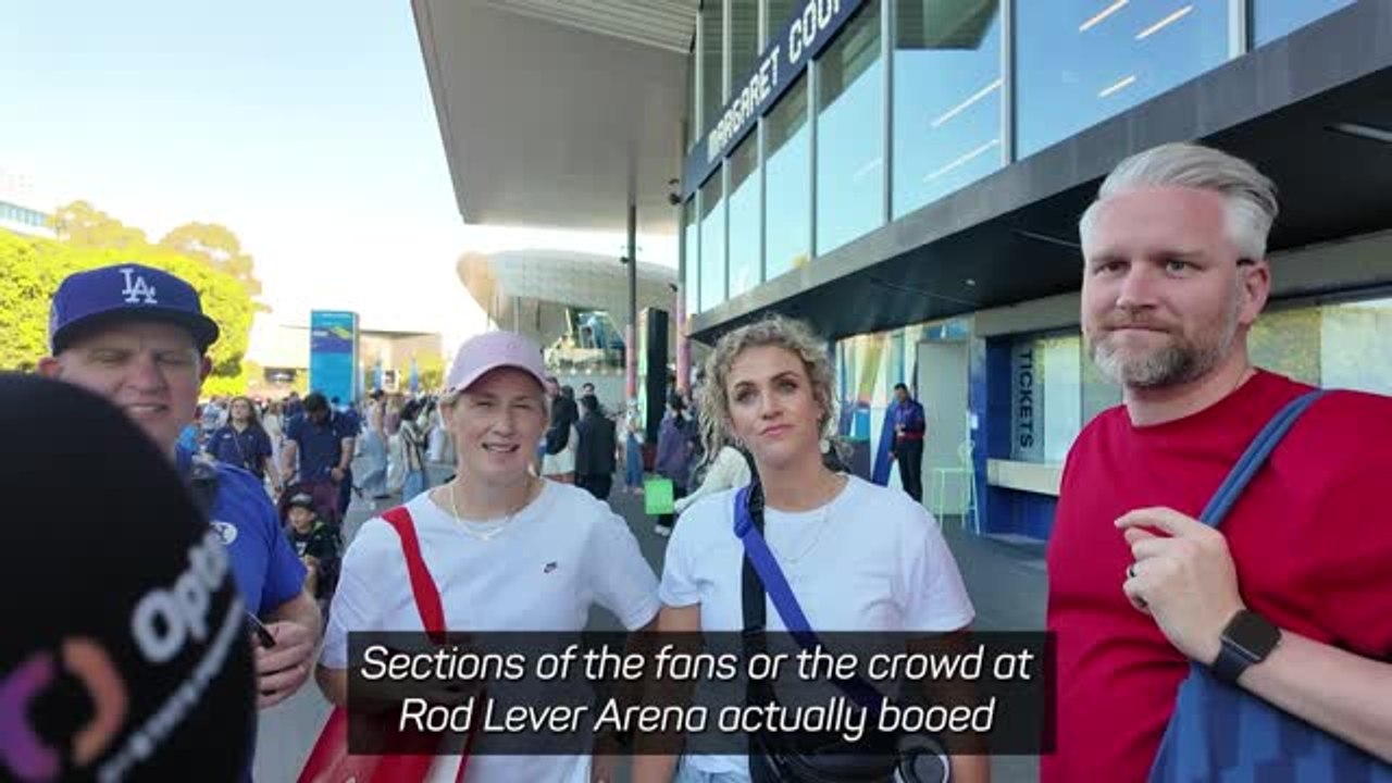 Fans back Djokovic despite boos from Rod Laver Arena crowd