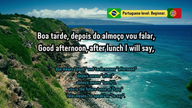 Portuguese Music Video. Bom Dia