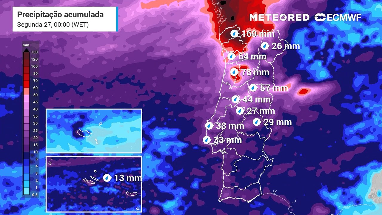 Nos próximos dias várias frentes entrarão em Portugal: saiba as zonas mais afetadas pela chuva, vento e agitação marítima