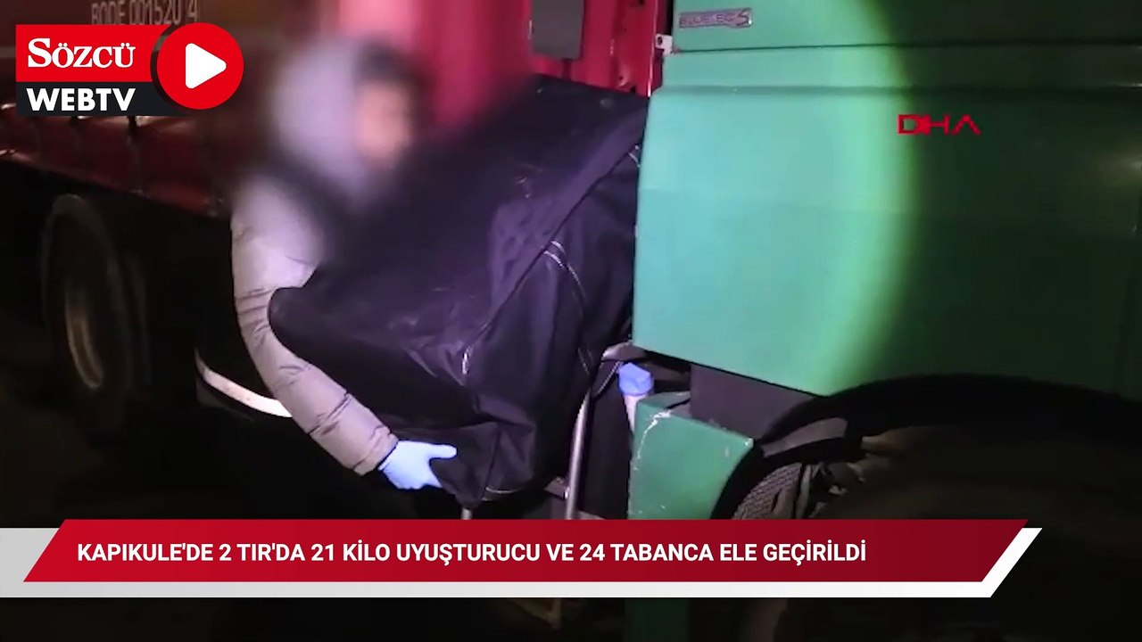 Kapıkule'de 2 TIR'da 21 kilo uyuşturucu ve 24 tabanca ele geçirildi