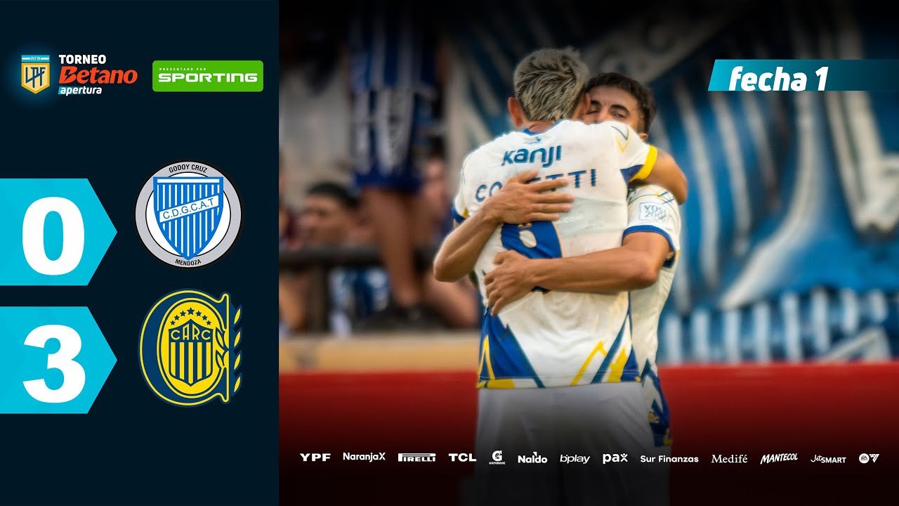 Godoy Cruz vs Rosario Central (0-3) | LPF Torneo Apertura 2025 | Fecha 1