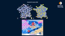 prévisions météo villes du vendredi 24 janvier 2025