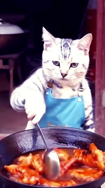 Cat cooking videos