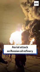Aerial attack on Russian oil refinery