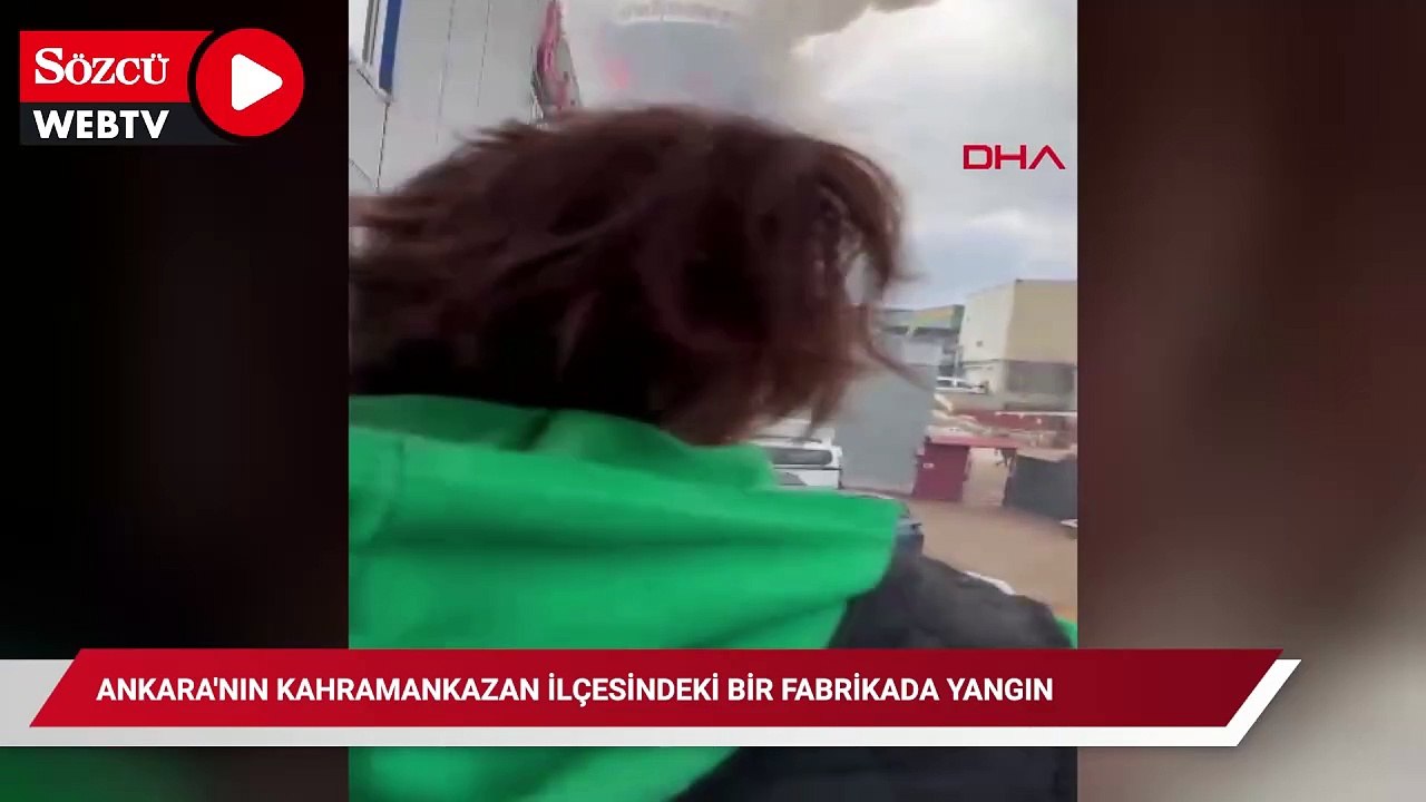 Ankara'nın Kahramankazan ilçesindeki bir fabrikada yangın
