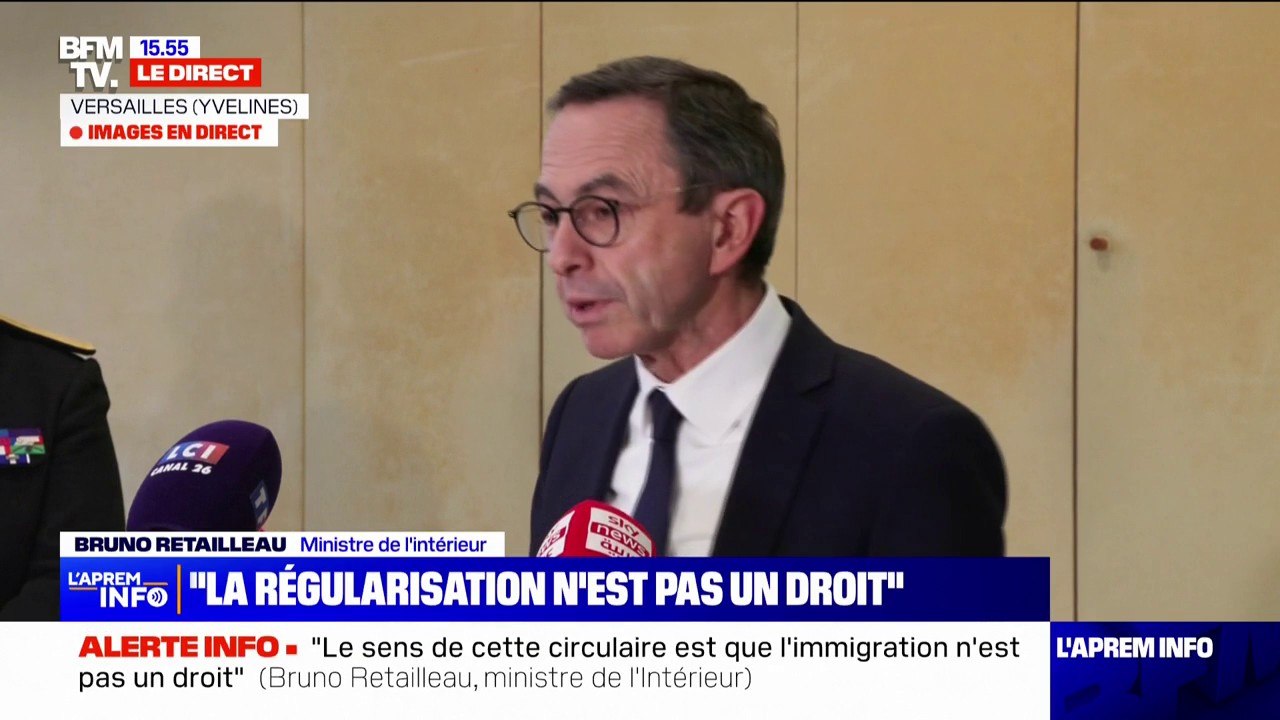 Immigration: "La régularisation, ce n'est pas un droit", déclare Bruno Retailleau