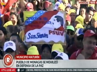 El pueblo de Maturín en unión cívico militar marchó en defensa de la paz y del 23 de enero de 1958