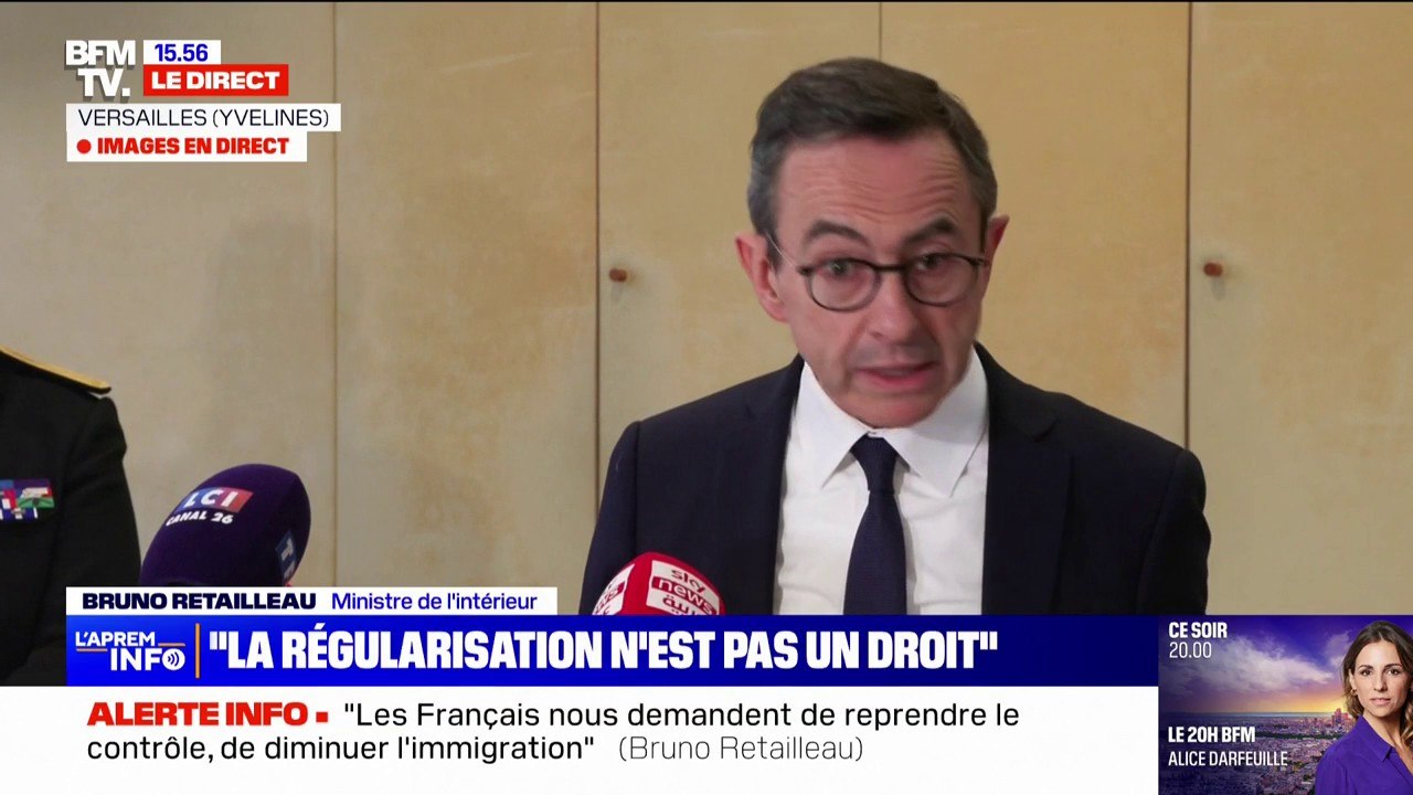 "On ne doit pas obtenir des papiers plus facilement en fraudant, qu'obtenir des papiers légalement", souligne Bruno Retailleau