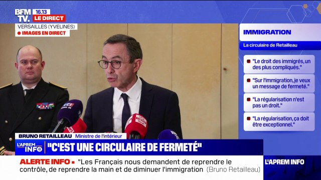 Immigration: Ne soyons pas décalés (...) Il y a un consensus au niveau national qui veut cette politique de fermeté , assure Bruno Retailleau