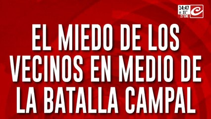 El miedo de los vecinos en medio de la batalla campal: "No abras, están tirando tiros"