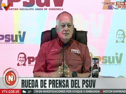 Vpdte. PSUV Diosdado Cabello: La extrema derecha siempre va a apostar por la violencia