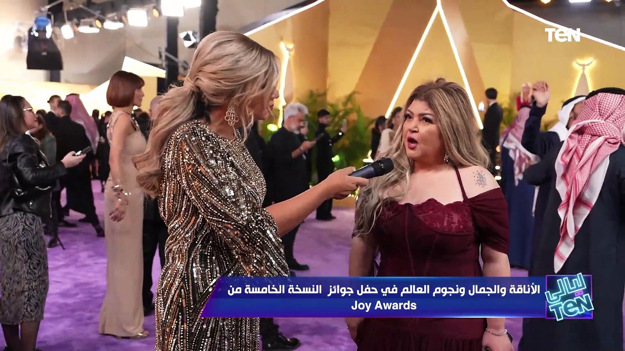 الفنانة مها أحمد تتألق في أول ظهور لها بحفل حوائز جوي أورد "أنا مبسوطة أوي والأجواء حلوة جدا"