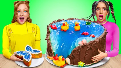 Big vs Small Cake Decorating! Fantastic Dessert Recipes by 123 GO! UNIVERSE