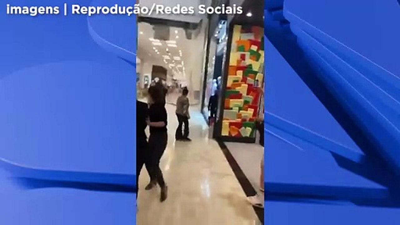 Teto de parte do Shopping Center Norte, em São Paulo, desaba após temporal; assista