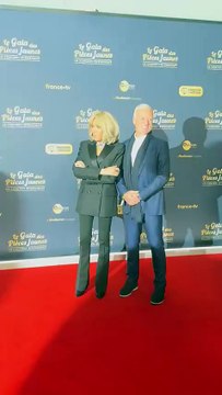 Exclusif - VIDEO - Brigitte Macron et Didier Deschamps au photocall du Gala des pièces jaunes, le concert évenement à La Défense Arena à Nanterre le 23 janvier 2025. Agence / Bestimage
