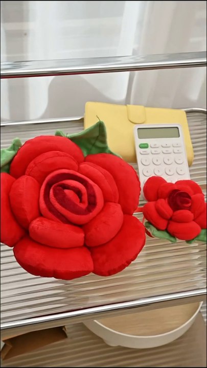 Large Rose Shaped Pillow