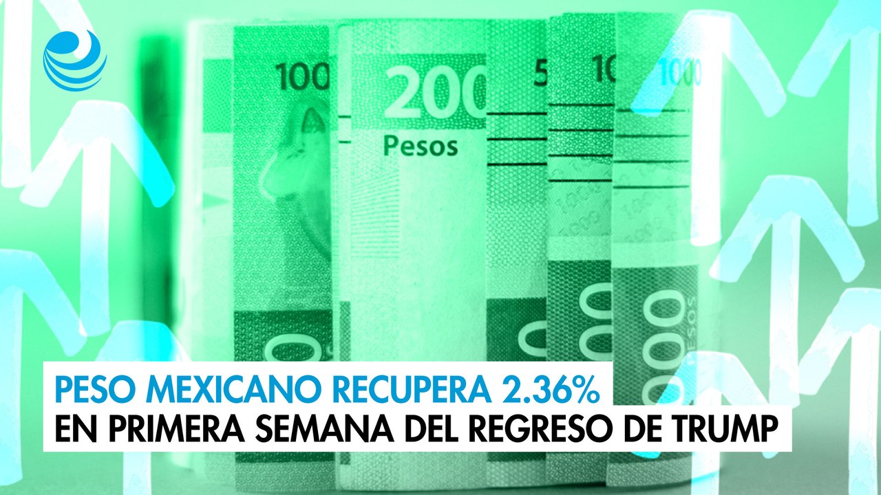 Peso mexicano recupera 2.36% en primera semana...