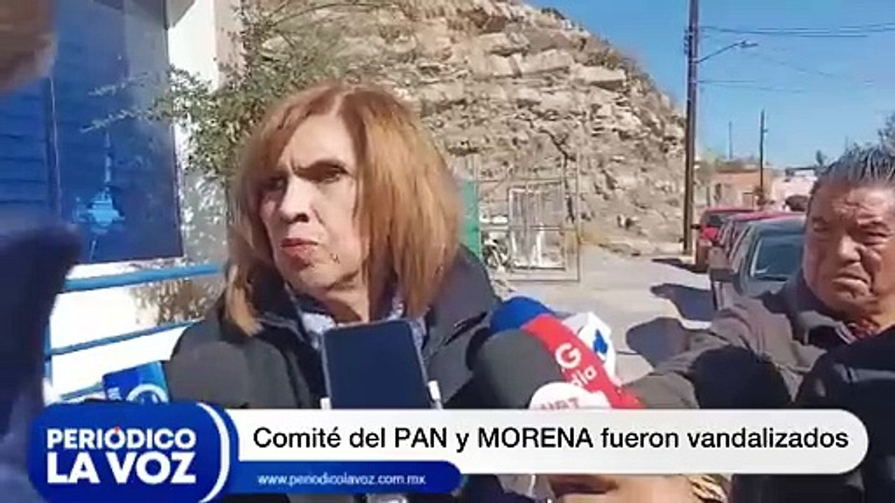 Vandalismo en los comités del PAN y MORENA en Monclova